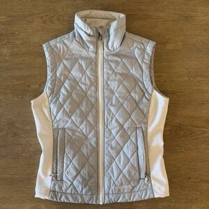 Marmot Women's Kitzbuhel Diamond Quilted Insulated Puffer Vest-Grey White-Sze XS